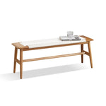 ZUN Design Natural Oak Wood Dining Bench Bed Bench for Dining Room, Bedroom, Bathroom 94385088