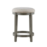 ZUN Light Gray Finish Counter Height Stools Set of 2, Foam Cushioned Seat Industrial Design Kitchen B011P238921