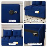 1 versatile foldable sofa bed in 3 lengths, modern sofa sofa sofa velvet pull-out bed, loveseat sofa W1825P246361