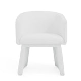 ZUN Modern style simple and elegant chair, white leisure chair, suitable for dining/bedroom/living W487P186358