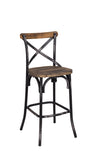 Zaire Antique Black & Antique Oak Finish Bar Chair B2726P292484