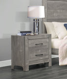 Rustic Style Gray Finish 1pc Nightstand of 2x Drawers Transitional Design Bedroom Furniture B01169123