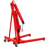 1500 LBS Folding Engine Hoist Cherry Picker Shop Crane Hoist Lift, Heavy Duty Steel with 4 Iron W465P156682