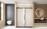 Frameless Single sliding shower door 56-60 "W x 76" H, 1/4 " Clear Tempered Glass, Explosion W1675P307002