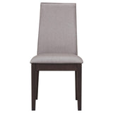 Taupe and Espresso Upholstered Dining Chair B062P153678