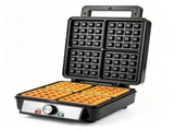 1200W 4-Slice Belgian Waffle Maker, Double-Sided Heating Waffle Iron with 320-410 Adjustable 29947268