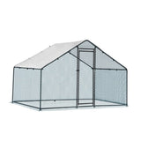 6.5 x 10 ft Large Metal Chicken Coop, Walk-in Poultry Cage Chicken Hen Run House with Waterproof 03144517