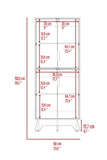 Brinnon Rectangle Kitchen Pantry Light Oak and White B06280617