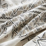 4 Piece Printed Comforter Set with Throw Pillow Black/Ivory Full/Queen B035P148340