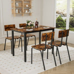 ZUN 5-Piece Dining Table Set with 4 Chairs, 43" Kitchen Table & Chairs Set for 4, Dining Room Table with W578133461