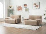 42" Wide Modern Upholstered Chenille Vertical Stripes Accent Chair, Boneless Single Sofa Chair, W3118P453257