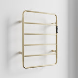 18.7" Heated Towel Rack for Bathroom,Wall Mounted with Intelligent Touch Screen Timer, 6-Bar Towel T3177P305027