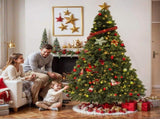 7.5ft Pre-lit Hinged Spruce Artificial Christmas Tree with 1450 Branch Tips & 550 Lights, Remote 56016437