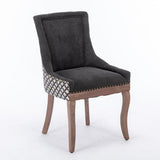 ZUN A&A Furniture, Ultra Side Dining Chair, Thickened fabric chairs with neutrally toned solid wood W1143P154100