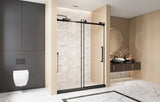 Frameless Single sliding shower door 56-60 "W x 76" H, 1/4 " Clear Tempered Glass, Explosion W1675P307002