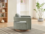 28.94"W Swivel Accent Open Back Chair Modern Comfy Sofa Chair With Weathered Base For Nursery W3188P417882
