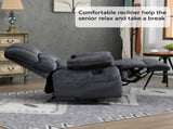 Large Manual Recliner Chair in Fabric for Living Room, Grey W3224P288516