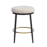 24.75'' Modern Counter Stools Set of 2,White Counter Stools with iron Frame,Sponge N780P189729W