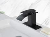 Waterfall Spout Bathroom Sink Single Handle Faucet with Pop-Up Drain 47857486