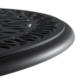 35.43-inch Cast Aluminum Patio Dining Table With Black Frame and Umbrella Hole W1710P166026