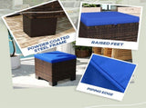 2 Pieces Wicker Outdoor Ottomans 16500599
