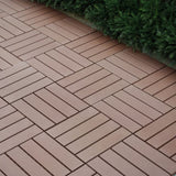 Plastic Interlocking Deck Tiles,44 Pack Patio Deck Tiles,12"x12" Square Waterproof Outdoor All W206P151693
