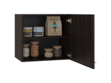 Sterling Wall Cabinet with 1 Door and 2 Shelves, Dark Walnut B097P474308