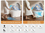 Smart Toilet with Foam Shield, Zero Water Pressure Flush, Radar Sensor, Foot Operated Heated T5595P496446