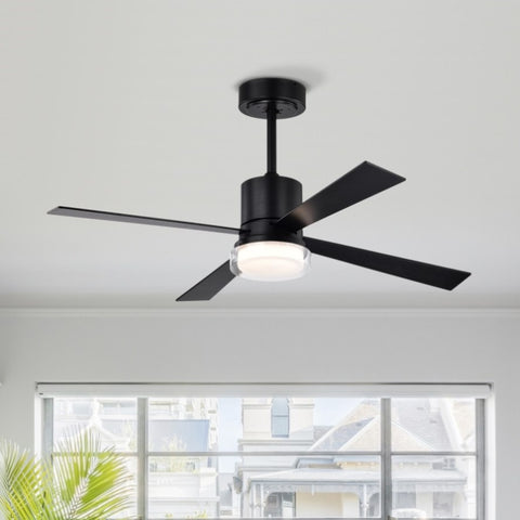 ZUN 48'' Fandelier Ceiling Fans with Lights and Remote, Low Profile Ceiling Fan Flush Mount & Hang, W1592P162798