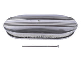 15" Oval Half Finned Polished Aluminum Air Cleaner Filter Fits for Chevy Ford Mopar SBC BBC 350 24596403