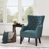 ZUN Hannah Button Tufted Wing Chair B03548235