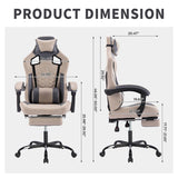 Gaming Chair with Massage,Ergonomic PC Gaming Chair with Footrest Comfortable Headrest and Lumbar W2367P288667