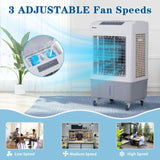 ZUN 3 in 1 Portable Evaporative Cooler,Indoor,Outdoor,2647CFM Personal Air Cooler with remote control 61642230