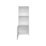 ZUN Wall Cabinet 43.3" H, with 1 Door and 3 Shelves, White B097P250867