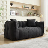 Soft beanbag chair with high resilience foam core for two people. The comfortable square recliner W1996P309526