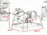 ddler Pink Spring Ride-On Horse Plush Rocking Horse with Sounds & Foot Stirrups, for Kids 3-8Years 08480929