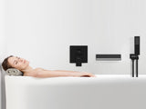 Male NPT Faucet with Hand Shower, Matte Black Waterfall Bathtub Shower Faucet Set, Wall Mount 18816266