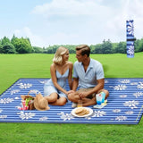 Heavy-Duty 480lbs Folding Wagon Cart with Bonus Picnic Mat - All-Terrain Beach Wheels, Drink W2932P283538