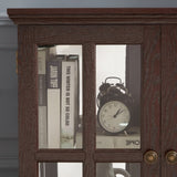 LED Curio Display Cabinet,Antique Display Cabinet with Adjustable Shelves,Retro Design Quality W2275P231694