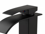 Single Handle Bathroom Faucet Lavatory Faucet Stainless Steel Single Hole-TP, Matte BlackUnable 08076153