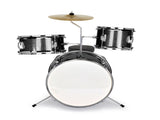 14"x10" 3-Pieces Junior Kids Drum Set Kit Pedal Drum Stick Wrench Drum Stool Black 28702756