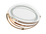 Modern Corner Makeup Vanity Desk with Large Storage, LED Mirror & Stool, Brightness Adjustable, N844P263664A