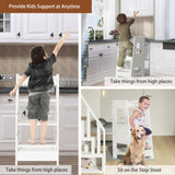 Toddler Standing Tower for Kitchen, Step Stool for Kid's Adjustable Height Learning Stool, Removable W2701P207516