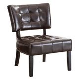Roundhill Furniture Blended Leather Tufted Accent Chair with Oversized Seating, Brown T2574P172744