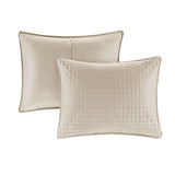 3 Piece Reversible Quilt Set Khaki King/Cal King B035128993