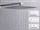 Shower System Shower Faucet Combo Set Wall Mounted with 12" Rainfall Shower Head and handheld shower 87609196