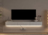 Floating TV Stand Wall Mounted with 16 Color LEDs,67" Modern TV Stand, Floating TV Cabinet W1321P307882