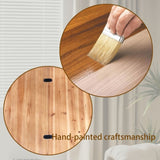 Round Wooden Coffee Table with Hidden Storage - 30.3" Modern Rustic Centerpiece for Living Room , W2729P270752