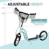 12-inch children's scooter with adjustable height. - Blue 20688075