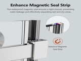 56-60" W * 74" H Frameless Single Sliding Shower Doors, Bathroom Sliding Shower Door, 5/16" W1552P345052
